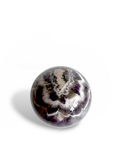 Chevron amethyst sphere