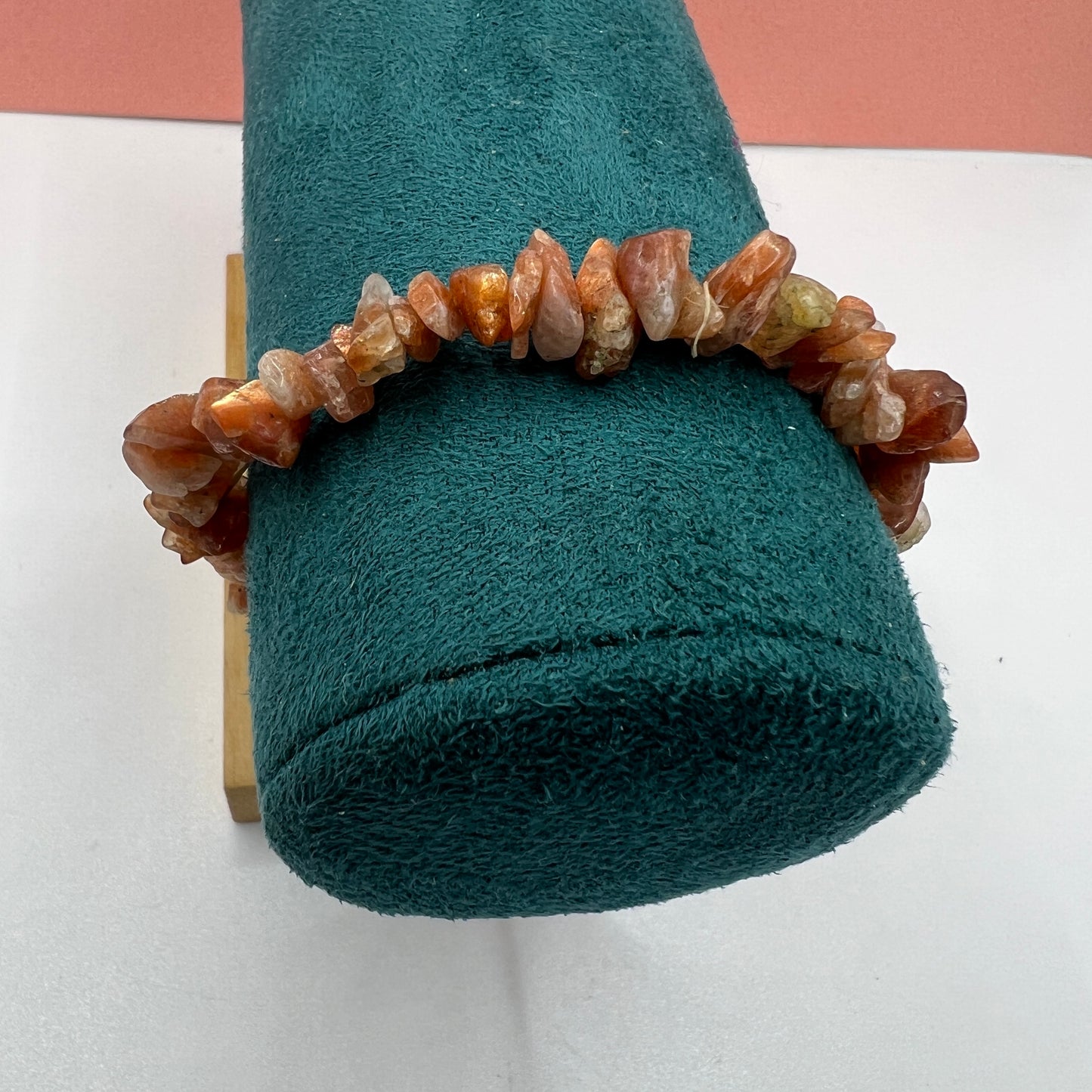 Sunstone chip stretchy bracelet