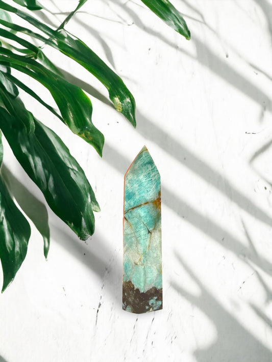 Amazonite Smokey Quartz Tower