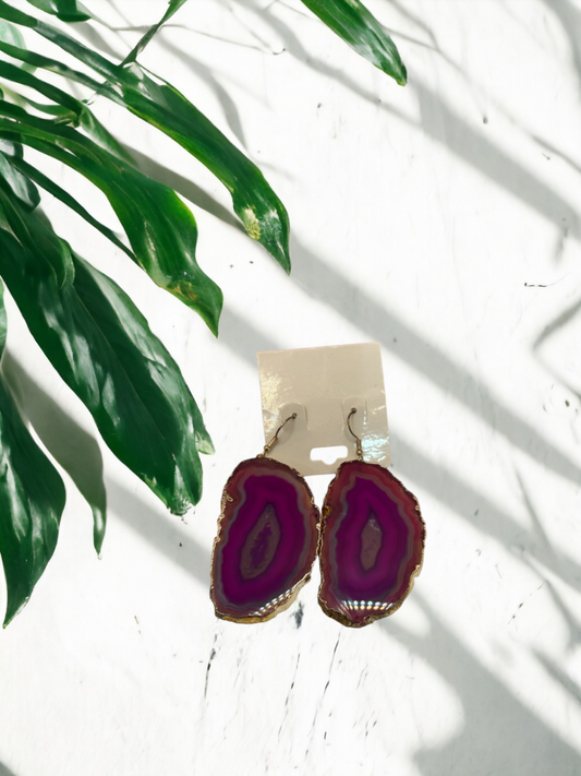 Agate dangle earrings