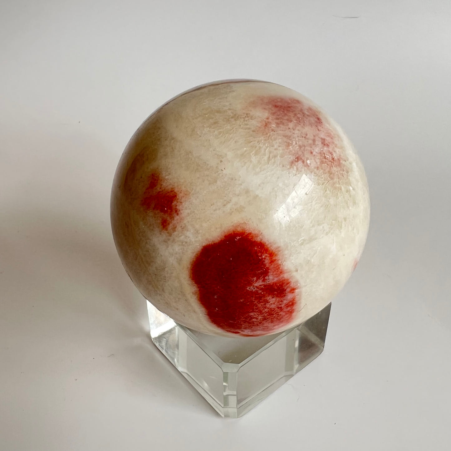 Orange banded calcite sphere