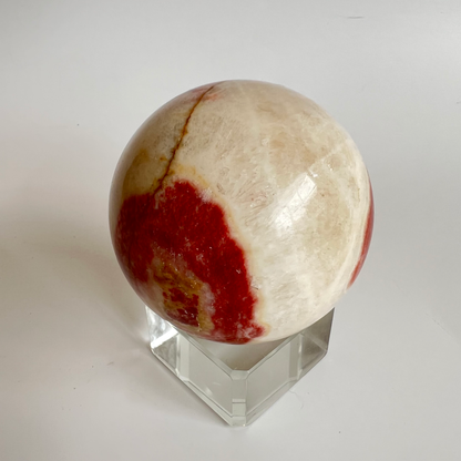 Orange banded calcite sphere