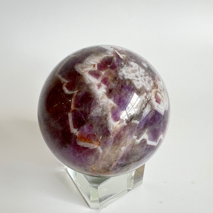 Chevron amethyst sphere