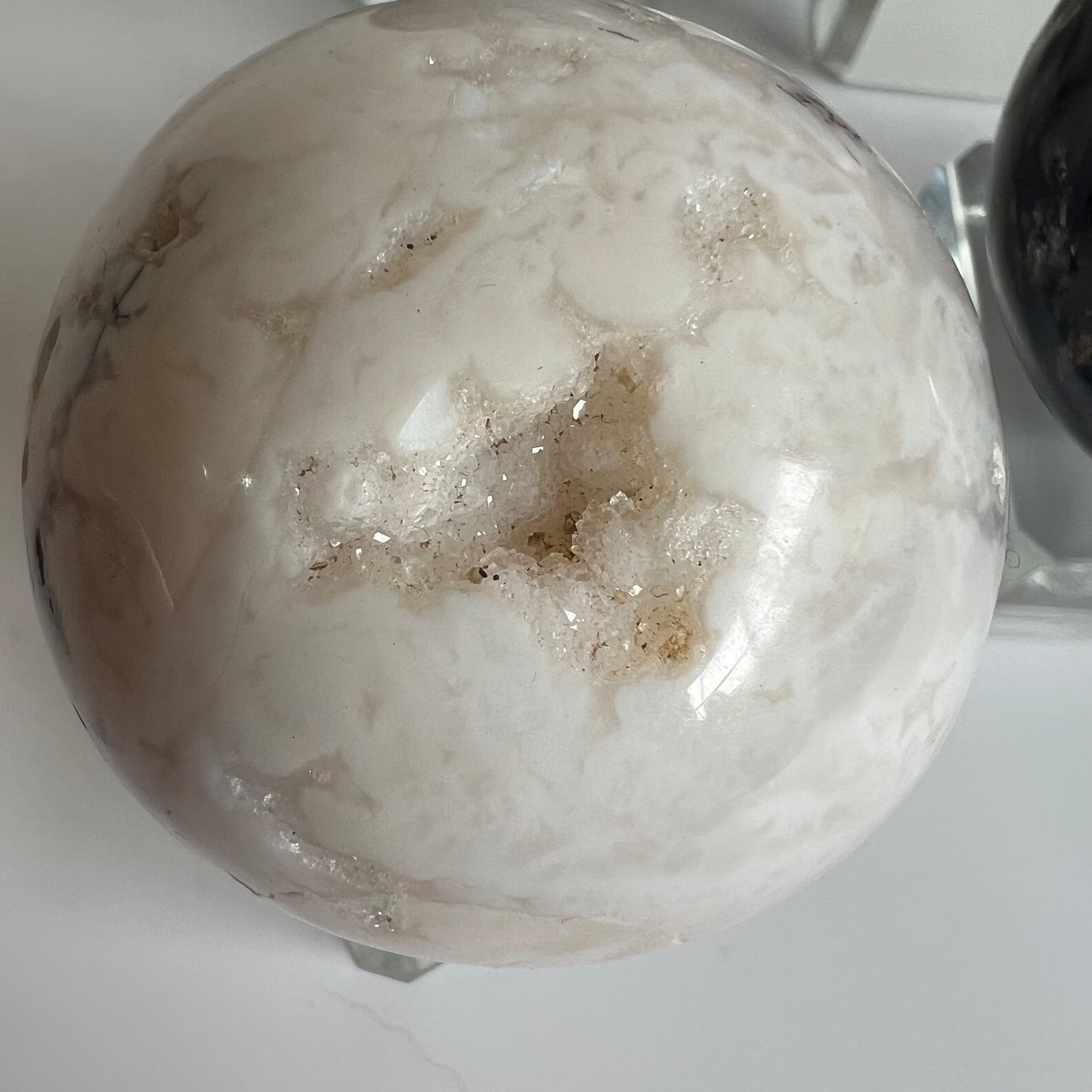 Dendritic agate sphere