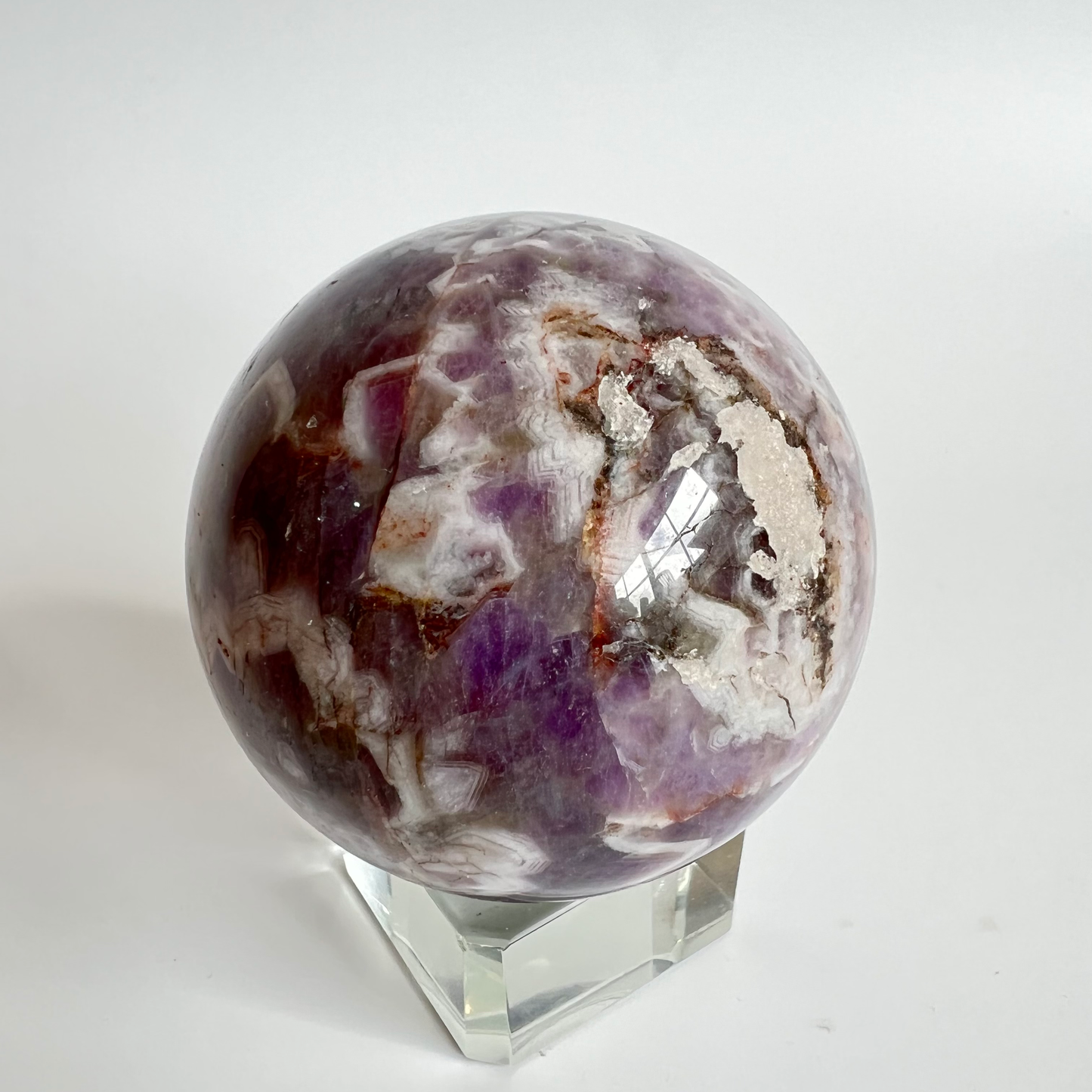 Chevron amethyst sphere