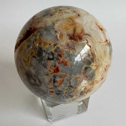 Crazy lace agate sphere