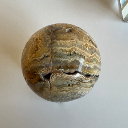 Crazy lace agate sphere