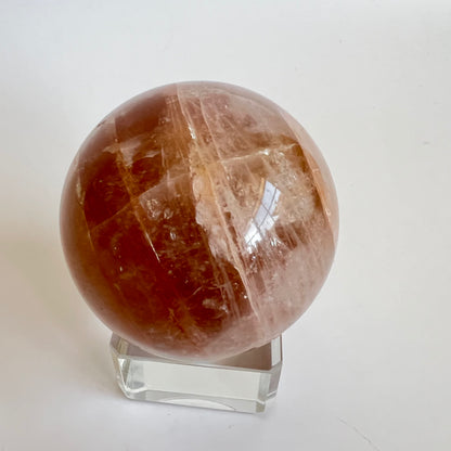 Strawberry quartz sphere