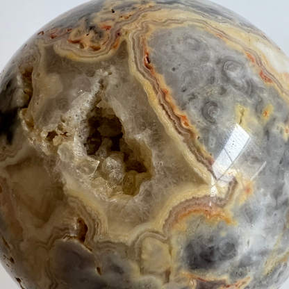 Crazy lace agate sphere