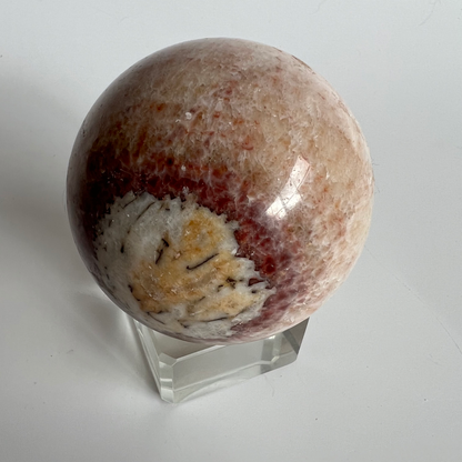 Orange banded calcite sphere