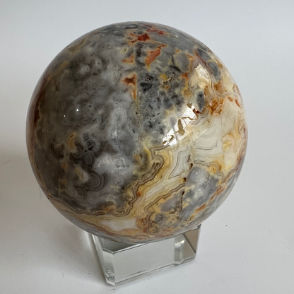 Crazy lace agate sphere