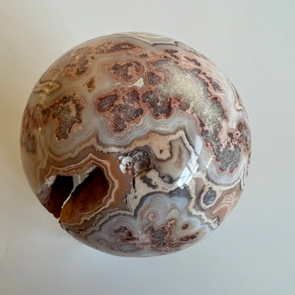 Crazy lace agate sphere